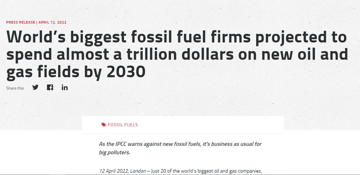 This is the most important power story in journalism right now. The world is not burning, it is *being set on fire*.

The most powerful companies in the world are putting profit over people.