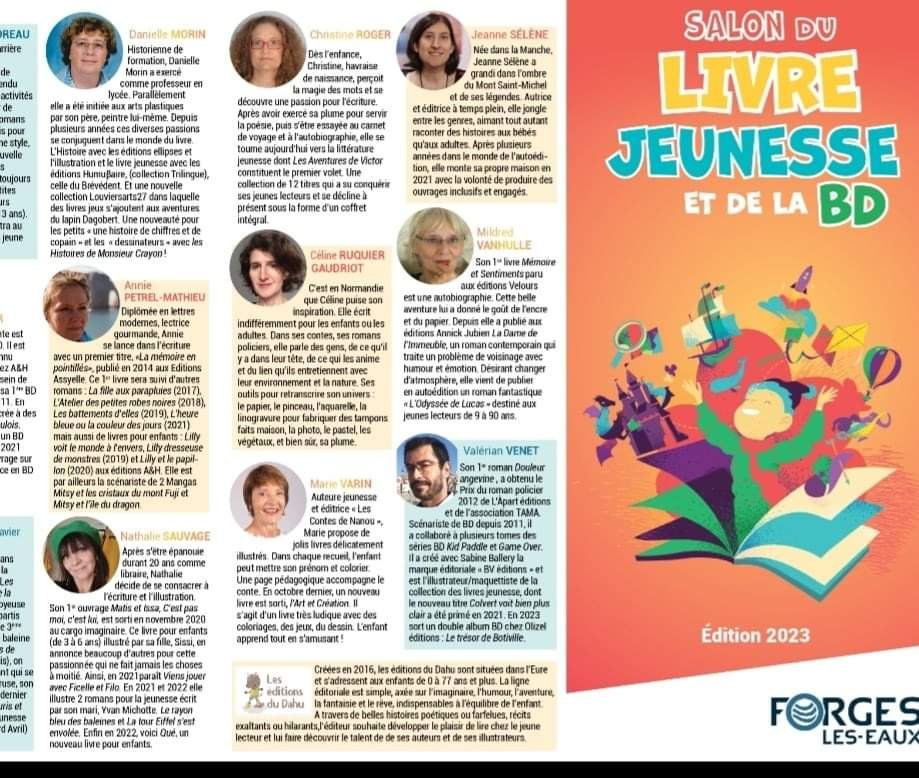 Salon du livre jeunesse de Forges les Eaux, dimanche 25 juin. #salondulivre #Normandie