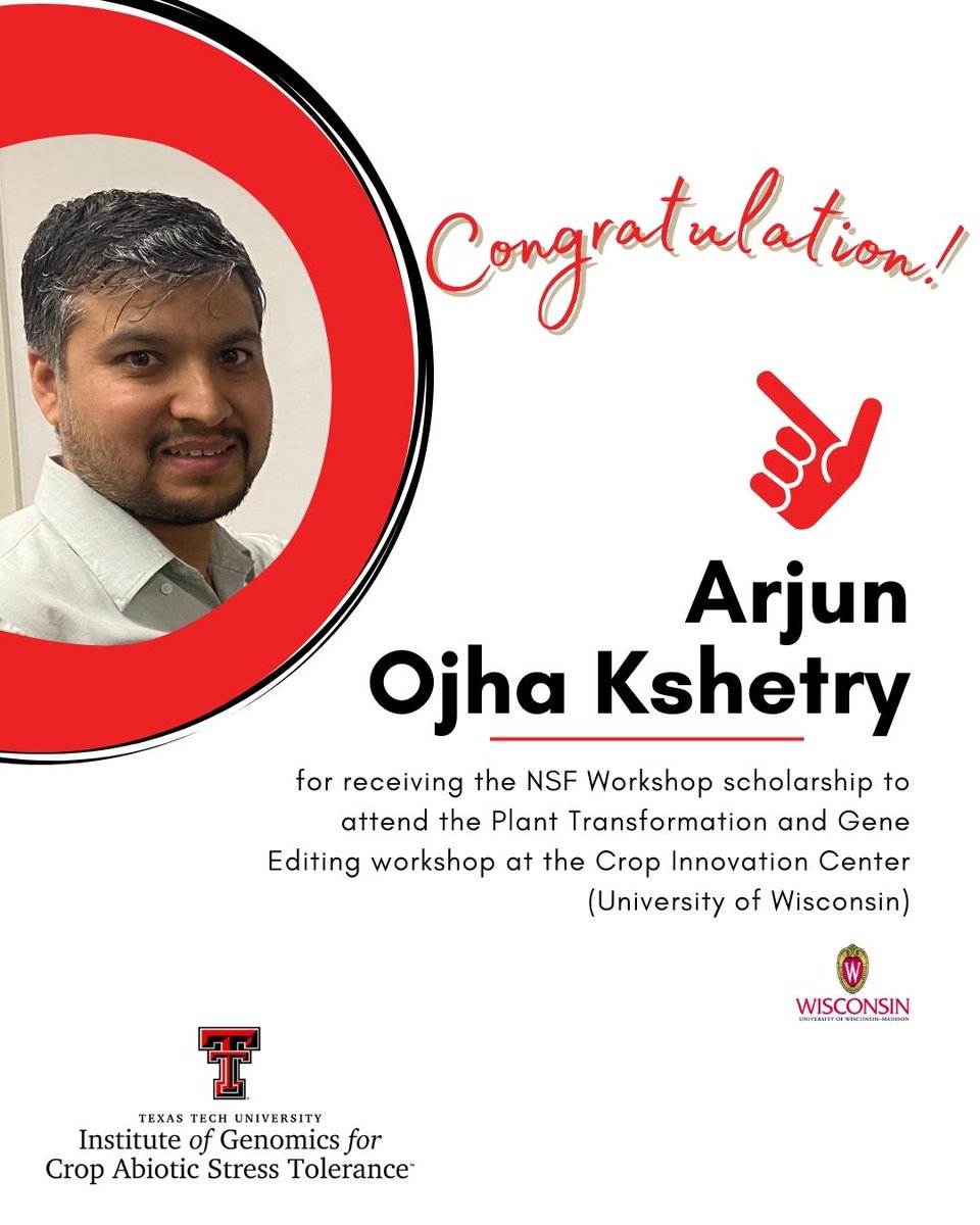 ttuigcast's tweet photo. #TTU #patillab #Congratulations #cropinnovation #universityofwisconsil https://t.co/RAf0huxi0h