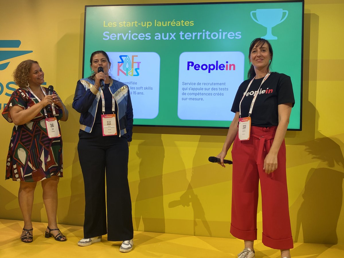 #VivaTech | Dévoilement des #startups lauréates #FrenchIoT Impact x Technologie 🏆 programme accélérateur <a href="/GroupeLaPoste/">La Poste Groupe</a>/<a href="/Docapost/">Docaposte</a> 

📌Challenge Services aux territoires
#LaPoste <a href="/Docapost/">Docaposte</a> ✖ @pole_emploi
@kids_soft <a href="/PeopleInRecruit/">People In</a>

🧵⤵Découvrez la promo 2023