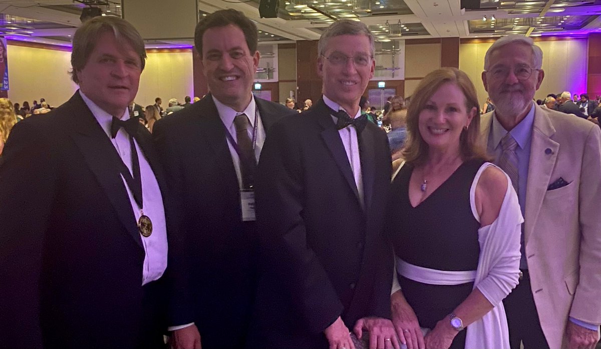 Several KMA leaders at the 2023 #AMAmtg. From left: KMA Immediate Past President Neal Moser, MD, KMA EVP <a href="/PTPadgett/">Patrick Padgett</a>, KMA Past President and <a href="/AmerMedicalAssn/">AMA</a> President-Elect <a href="/DrBruceAScott/">Bruce Scott</a>, <a href="/AMAAlliance/">AMA Alliance</a> Past President and State Rep. <a href="/5boymom/">kimberly moser</a>, and KMA Past President Don Swikert, MD