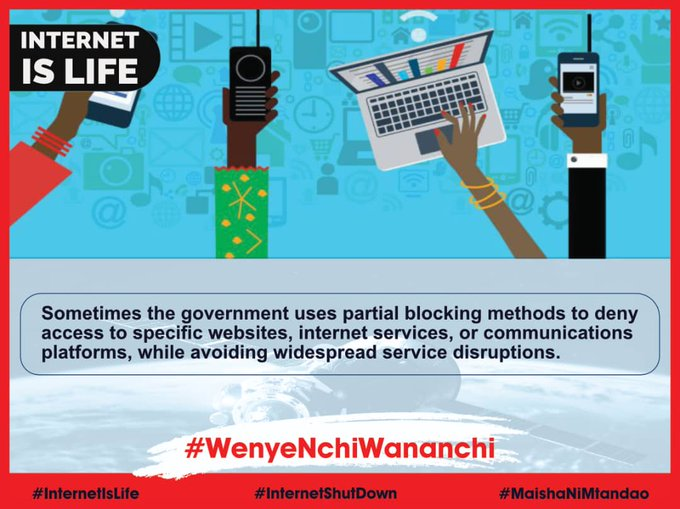 davitheempire's tweet photo. Sometimes the government uses partial blocking methods to deny access to specific websites, internet services, or communications platforms, while avoiding widespread service disruptions. #InternetIsLife #MaishaNiMtandao #InternetShutDow https://t.co/7mgiXUf70w