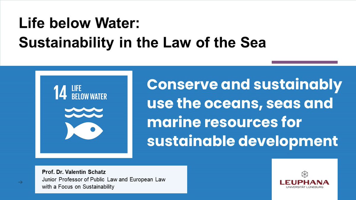 Today, I had the pleasure of giving my inaugural lecture as a junior professor at the School of #Sustainability of #Leuphana University Lüneburg (@leuphana/@Leuphana_Uni), entitled 'Life below Water: Sustainability in the Law of the Sea'.

leuphana.de/en/institution…