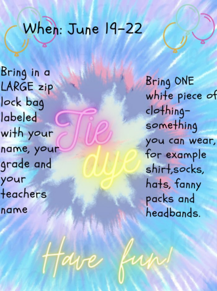 It’s almost Tie - Dye time <a href="/StMartinOCSB/">St. Martin de Porres School</a>!