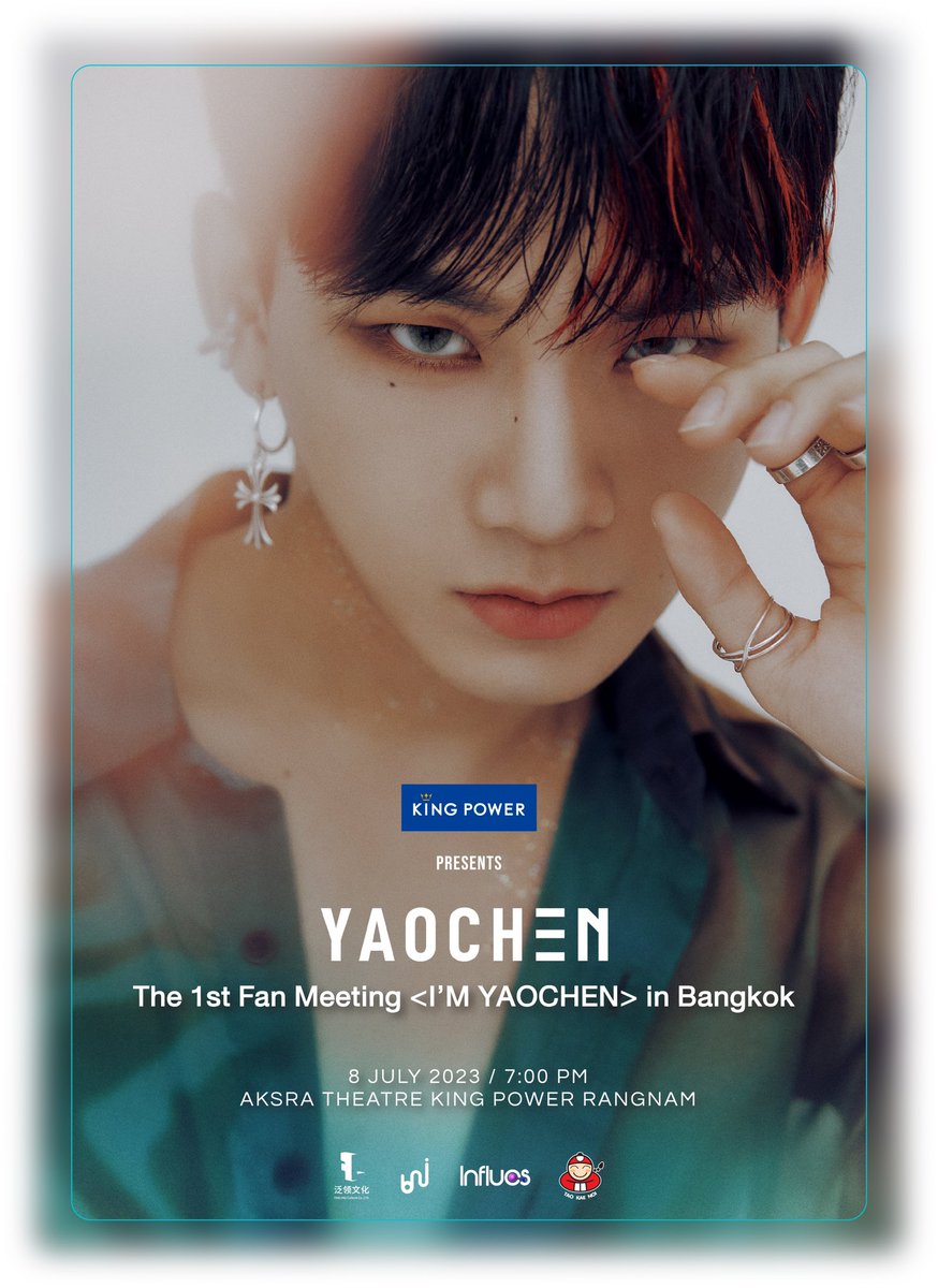 YAOCHEN_TEAM's tweet photo. The 1st Fan Meeting 
<I’M YAOCHEN> 📍in Bangkok

➫Date : 23.07.08 7 PM (ICT Time) 
➫Place : Aksra Theatre 
➫ Ticket sales start : June 18, 2023 at 10:00 🔗https://t.co/KF38o912ih 

#YaoChen #姚琛 #เหยาเชิน 
#IM_YAOCHENinBKK #IM_YAOCHEN_1stFanmeetinBKK 
#JYPCHINA #泛领文化 https://t.co/JPXXaQV0g2