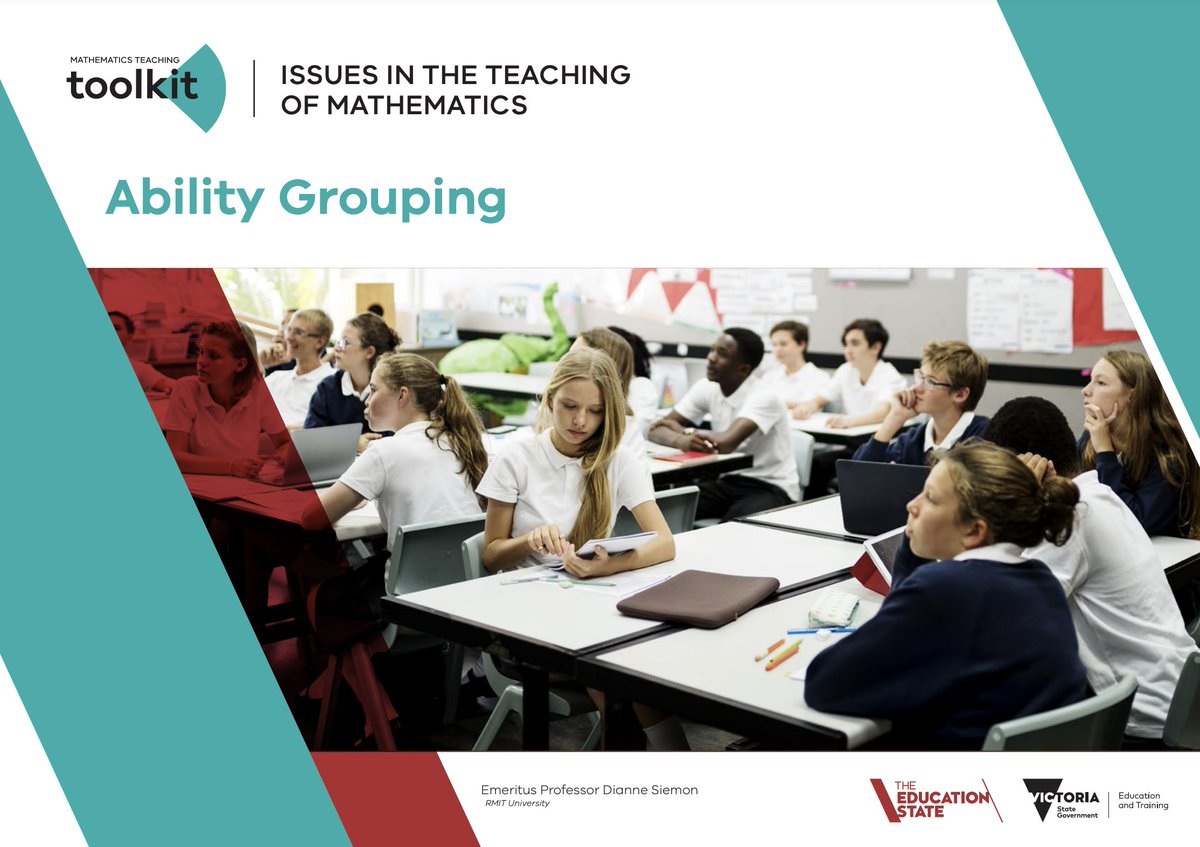 Check out this paper on eradicating ability grouping in math! 📚🔬 Let's create inclusive classrooms where all students can thrive! 🌟 #MathEducation #InclusiveClassrooms #NoMoreAbilityGrouping 🚫👥 education.vic.gov.au/Documents/scho…