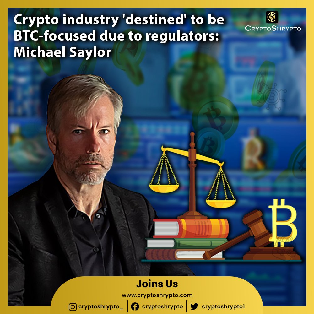 👉 MicroStrategy co-founder Michael Saylor believes that regulatory enforcement actions on cryptocurrency firms in the United States will benefit Bitcoin.

Follow @cryptoshrypto1 

#CryptocurrencyNews #Crypto #CryptoNews #bitcoin #michaelsaylor #dailynews