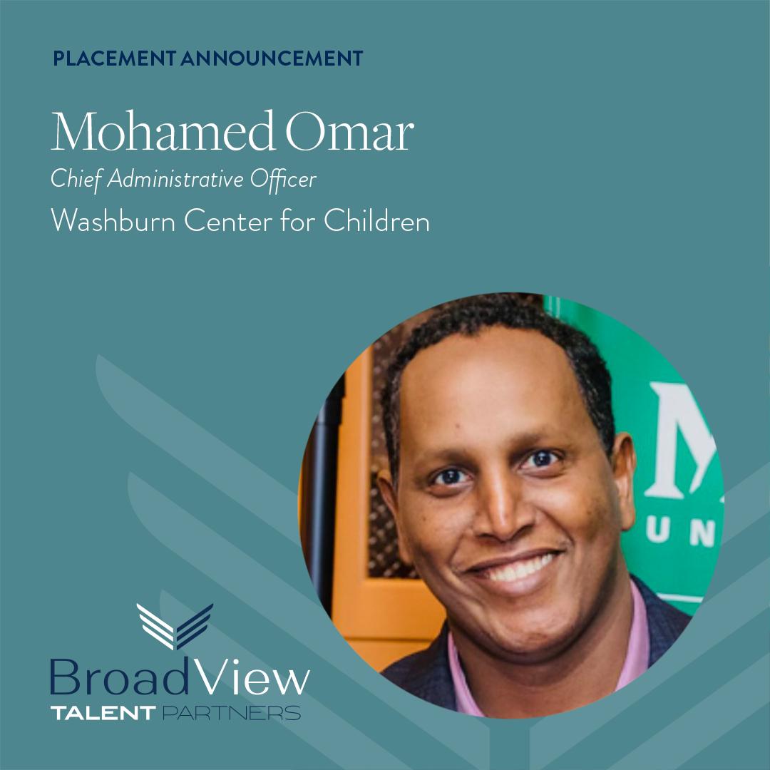 BroadViewTalent's tweet photo. Excited to see Mohamed settle into a new position leading the finance, IT and facilities functions at Washburn Center for Children. 👬He makes a powerful addition to an already stellar leadership team! 👏

#leadership #excutivesearch #talentmanagement #humancapital #Minneapolis https://t.co/FNXf0Y5q3H