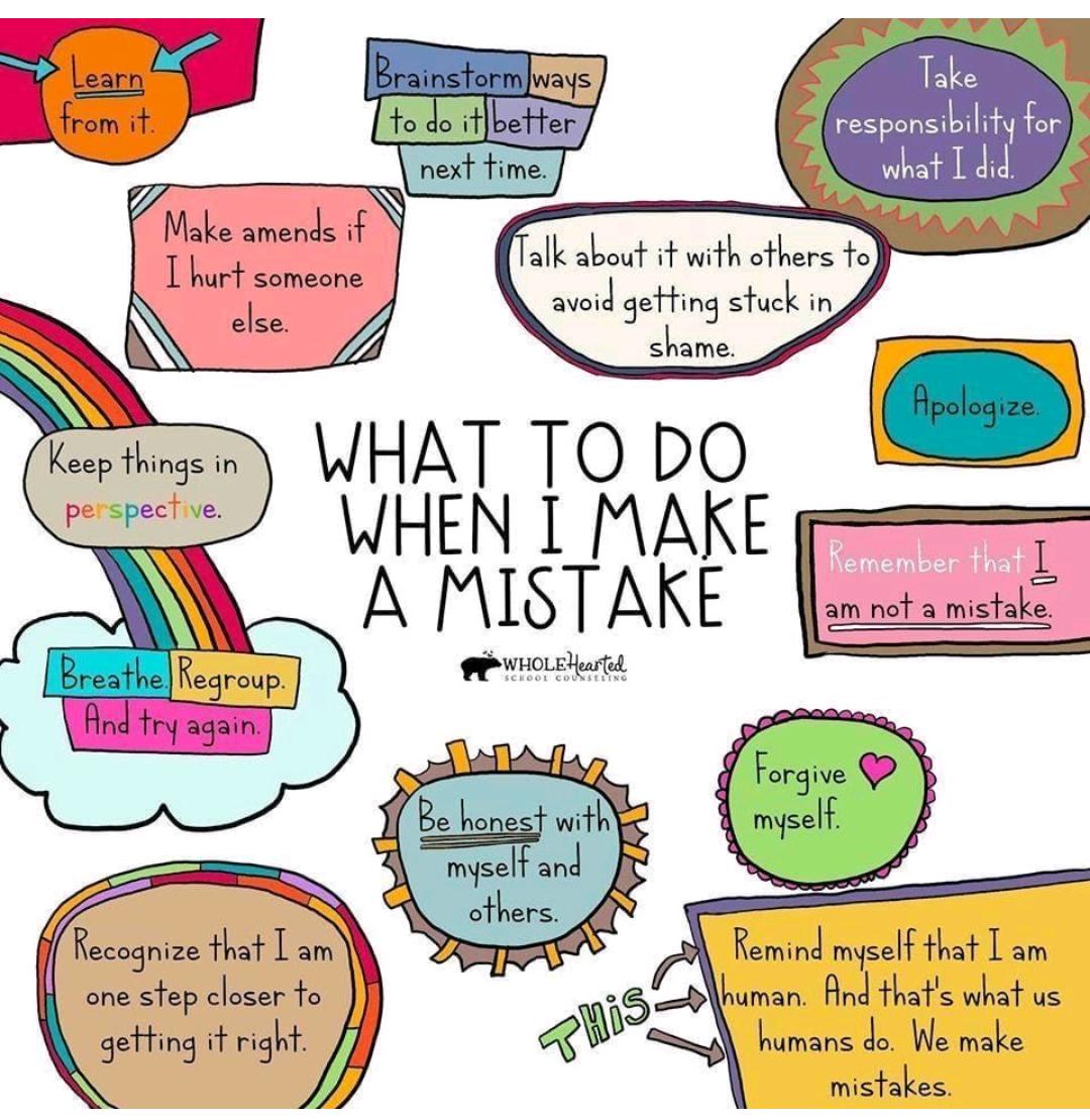 #Infographics What I Do When I Make A Mistake 
Source:  Center for Creative Leadership and Village: The Wholehearted School 
#questionsworthasking Which one of these things do you most often?
#Innovation #Leadership #Leaders #Coaching #Learning #HR #HRBP #CHRO #CEO #CMO #CFO #CIO