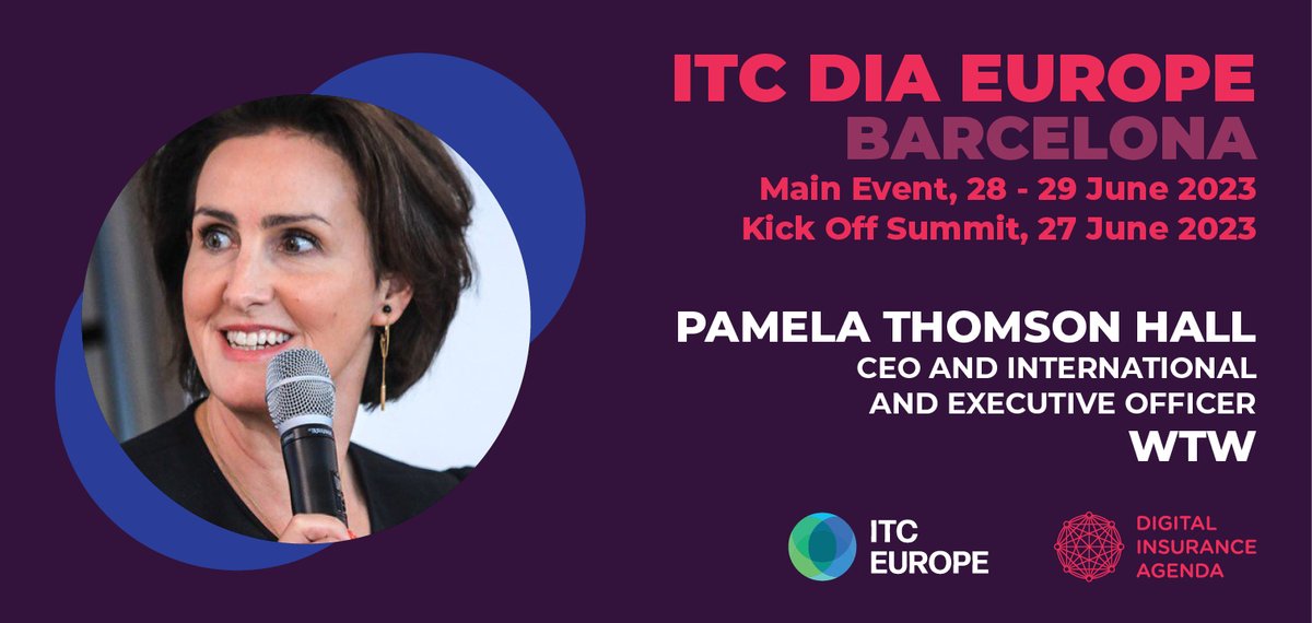 Speaking at ITC DIA Europe 2023 is Pamela Thomson-Hall.

Pamela is a decisive and empathetic people leader with strong analytical skills. She brings complex problem-solving and deal-making capabilities to the business arena.

Get your tickets here: digitalinsuranceagenda.com/events/itcdia-…