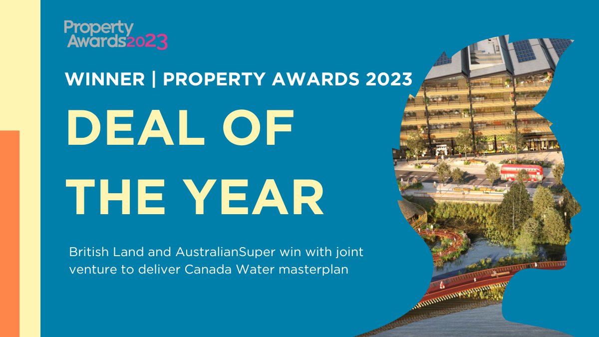 We’re delighted that our joint venture with <a href="/AustralianSuper/">AustralianSuper</a> at @CWMasterplan has won at this year’s <a href="/PropertyWeek/">Property Week</a> <a href="/PropertyAwards/">Property Awards</a> for #DealoftheYear! Congratulations to all those shortlisted 👏 propertyweek.com/insight/proper…