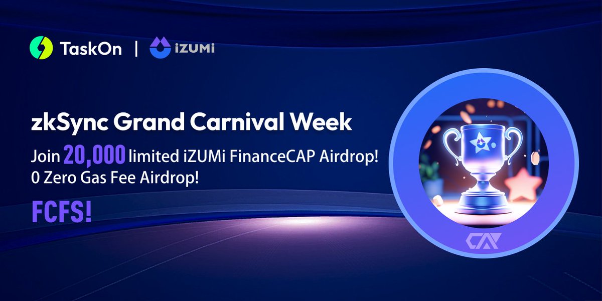 🚀Time to start our special #Giveaway as the round three of <a href="/taskonxyz/">TaskOn | Ultimate Web3 Community Growth Platform</a> #zkSync Grand Carnival Week!

The excitement doesn't stop, and neither do the rewards! Get in on the action, and you might just snag yourself some cool prizes. 🎁

Join us for the fun! 👇