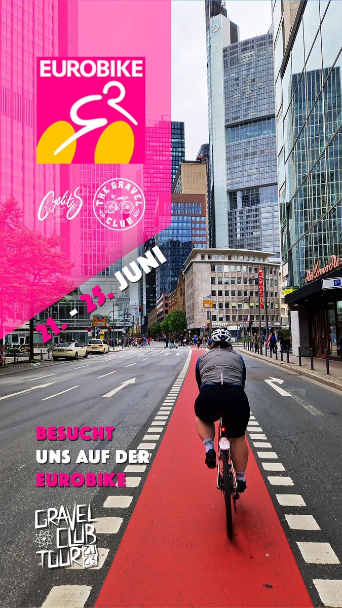 Na? Wer kommt zur Eurobike? Den Gravel Club, die Cyclits und mich trefft ihr in unserer Gravel Club Lounge auf dem Messegelände