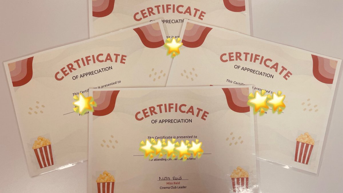 Some tokens of appreciation coming at some point this week…🍿🎥