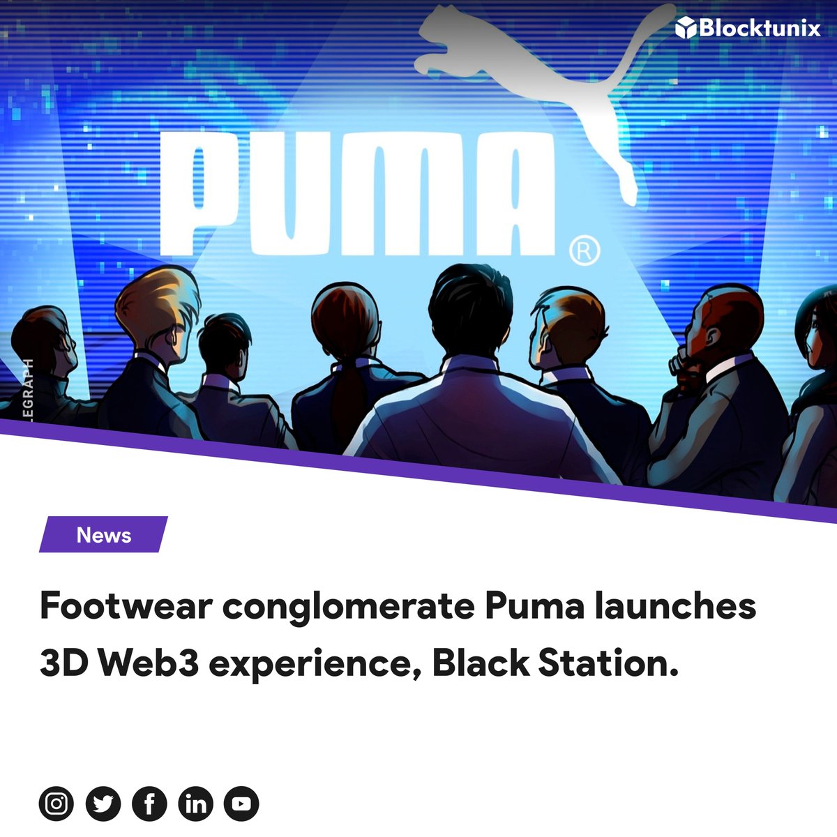 Puma, a German footwear corporation, launched Black Station, a 3D metaverse experience, on June 13. 
.
.
#nft #puma #trending #blocktunix #experience #blackstation #nonfungibletokens #blockchain #metaverse #webdevelopment #web3 #launch #footwear #blockchaintechnology #Growth