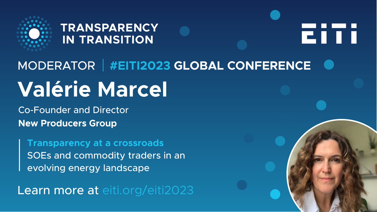 EITIorg's tweet photo. How are #transparency &amp; governance standards for extractives SOEs evolving, &amp; how can #data be used to address governance risks?

Join the conversation at #EITI2023 today, w/ insights from #PapuaNewGuinea, @AkereMuna of @TransparencyTi, @sonangoloficial &amp; Staatsolie. https://t.co/Lz6mtrfq72
