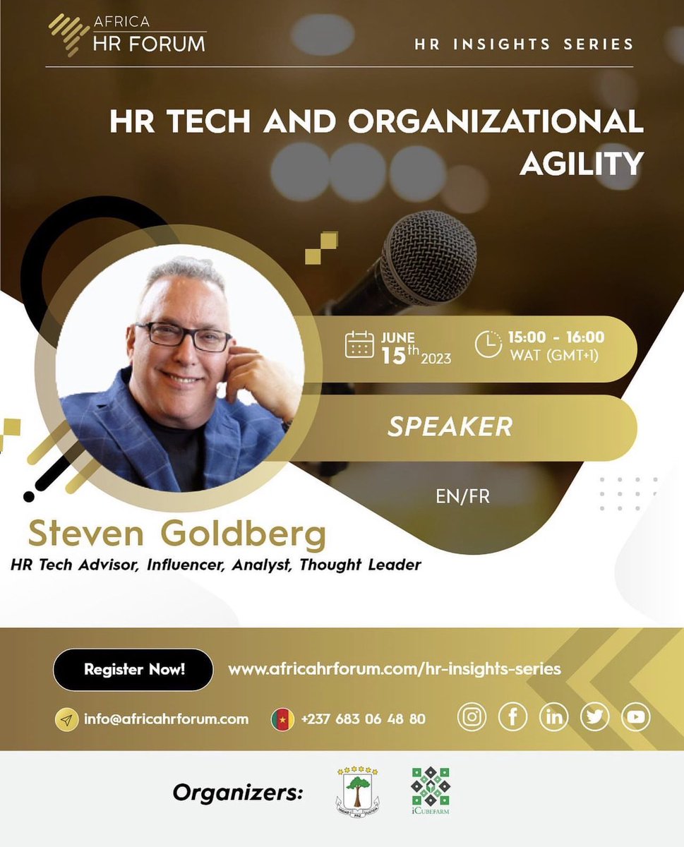 HR Tech can be a game-changer for your organization’s agility and growth. Join the #AfricaHRForum's Insights Series with HR tech advisor, Analyst and Thought Leader Steven Goldberg this 15th of June at 3PM WAT and learn how to leverage the power of HR technology for success!⁣