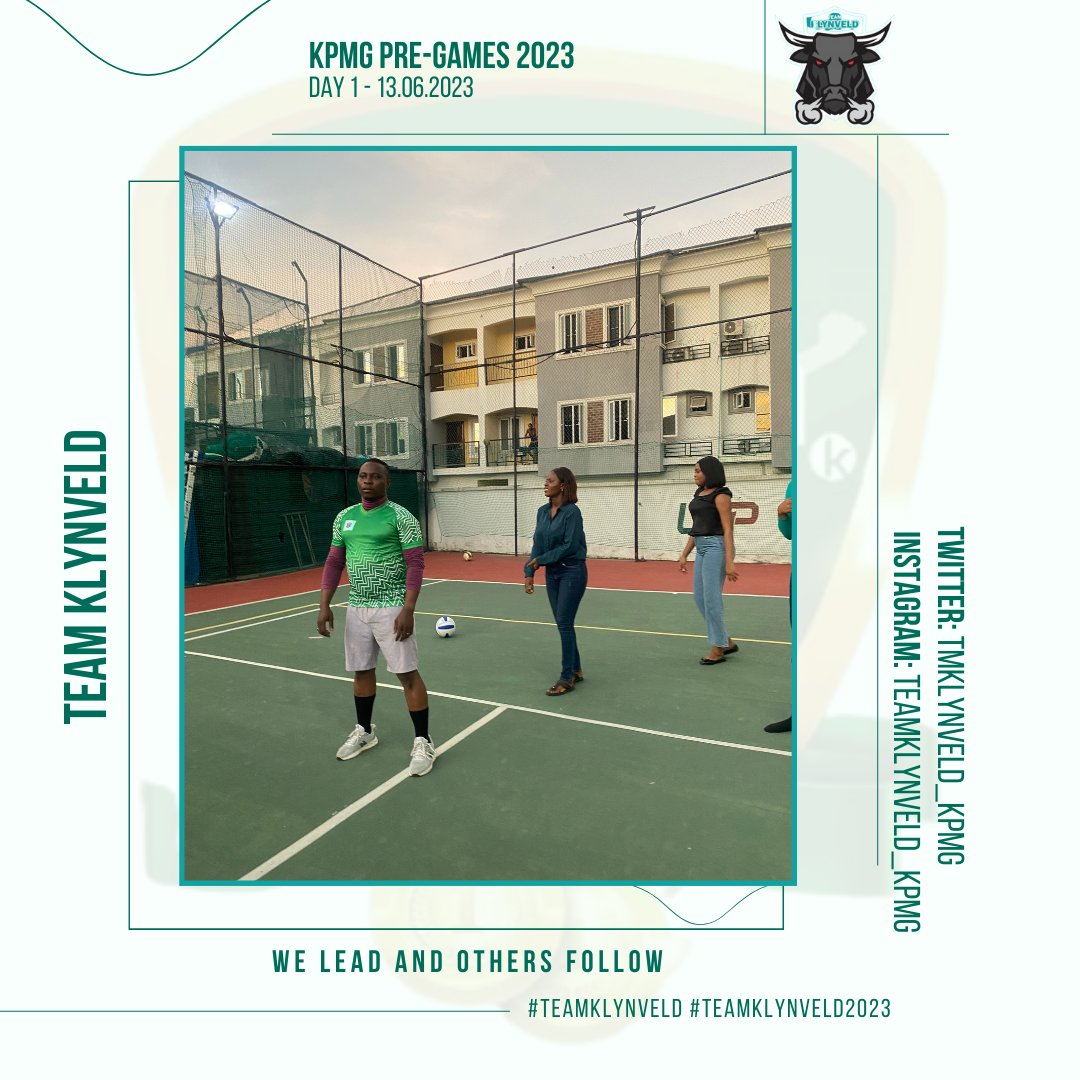 tmklynveld_kpmg's tweet photo. Practice makes perfect. 
Our players are warming up and honing their skills and tactics in preparation for the games. 
#KPMGTeamKlynveld   #KPMGGames2023 @KPMG_NG 
 #KPMGTeamKlynveld  #KPMGGames2023 @KPMG_NG https://t.co/yTEmoX1TaL