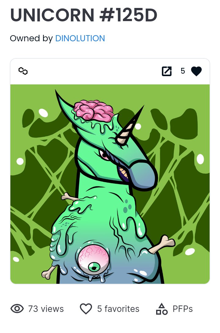 🦄 UNICORNID SECONDARY MARKET 🦄

🦄 : UNICORN #125D 
🤵 : @DinoOpensea
💸 : 10 $MATIC
⭐⭐⭐ : RARE
🛍️ : Buy this nft, free 1 Special Futurizen Unicorn nft 🎁
🔗 : opensea.io/assets/matic/0…

#NFT #VERTICALNFT #NFTCommunity