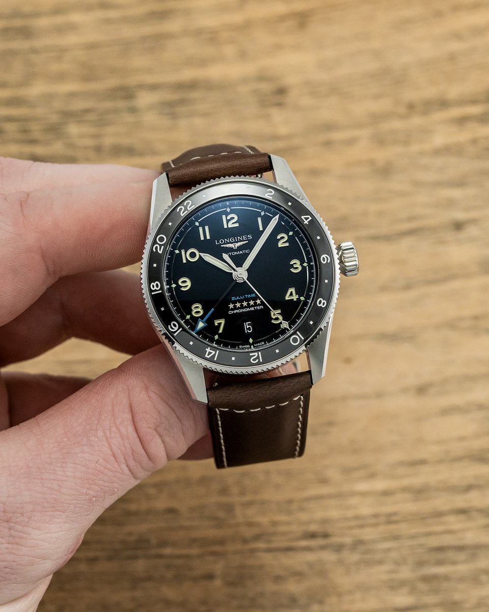 baldassarreted's tweet photo. Longines has unveiled the new Spirit Zulu Time 39mm, a proportionally downsized version of the original Zulu Time released back in 2022.

Click here to sign up to be notified when stock arrives: https://t.co/zMv4gCJIYz

With a ceramic bezel insert, 100 meters of water resistance, and the L844.4 caliber offering true GMT functionality and 72 hours of power reserve, this class-leading GMT from Longines now presents a viable option for so many more wrists out there.

What do you guys think of this new watch?