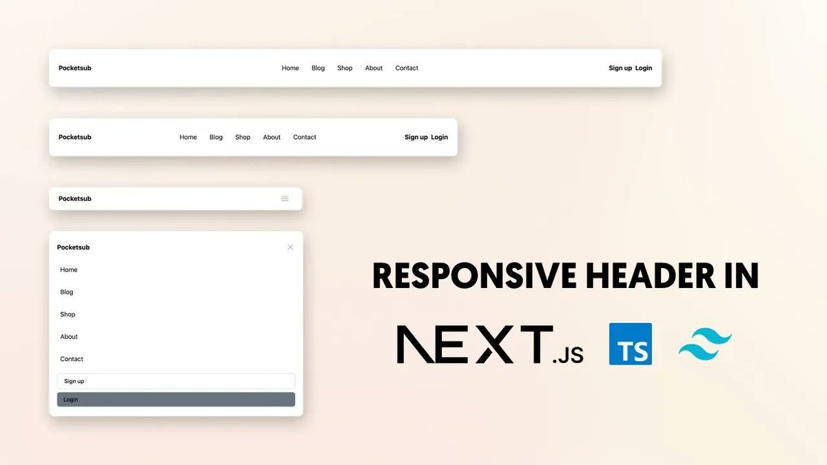 danielnoworyta's tweet image. Master the art of building a responsive header with
@nextjs and @tailwindcss.

My step-by-step tutorial will guide you through the process. It&apos;s one of my top-rated videos for a reason!   Watch, learn, and let&apos;s code together 🚀📷

#WebDev #CodingTutorial #ResponsiveDesign…
