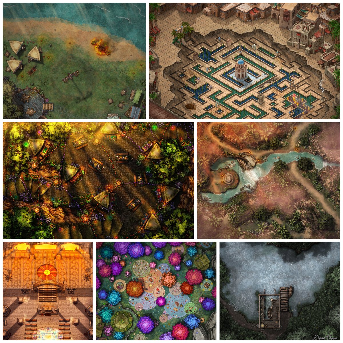 I've teamed up with some awesome cartographers to create a FREE midsummer map pack - enjoy, and have a smashing summer! 🌞😎

patreon.com/posts/83978374

Check out the others at <a href="/AngelaMaps_com/">Angela Maps</a> <a href="/BearworksHQ/">Bearworks</a> <a href="/DnDemetriusMaps/">D&Demetrius Maps</a> @beatrixrae55 <a href="/ElyrianDreams/">Elyrian Dreams</a>

#dndmaps #ttrpg #ttrpgfamily