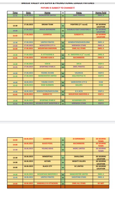 BVLFA Super & Promotional League Fixtures

#NeverQuitNeverGiveUp
#blackandyellow
#sportingstarsfc
#yellowsubmarine
#ssfc
#Vision2024

Together we stand Tall