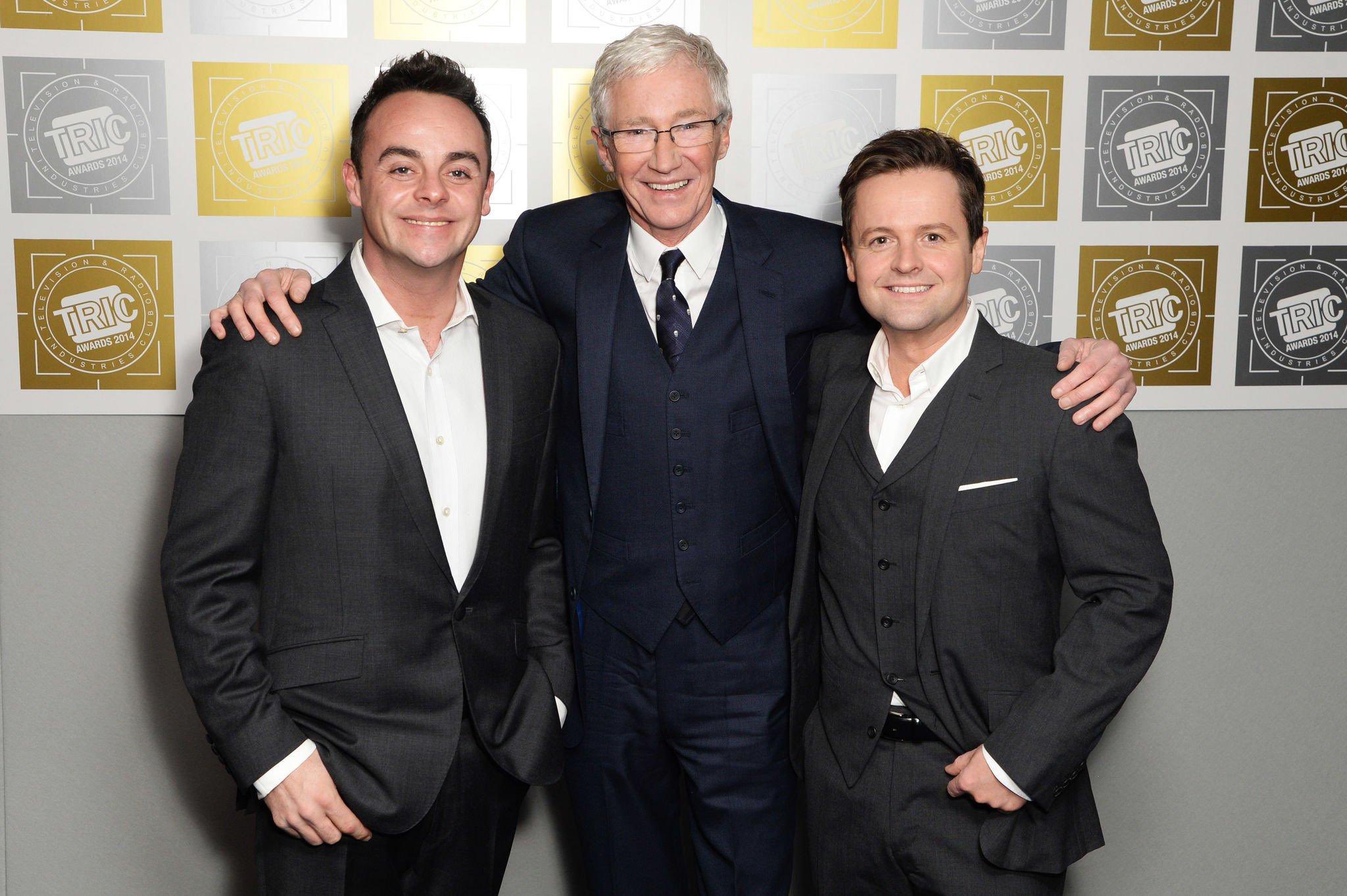 Happy Heavenly Birthday Paul O\Grady    (Ant and Dec with the incredible Paul O\Grady in 2014) 