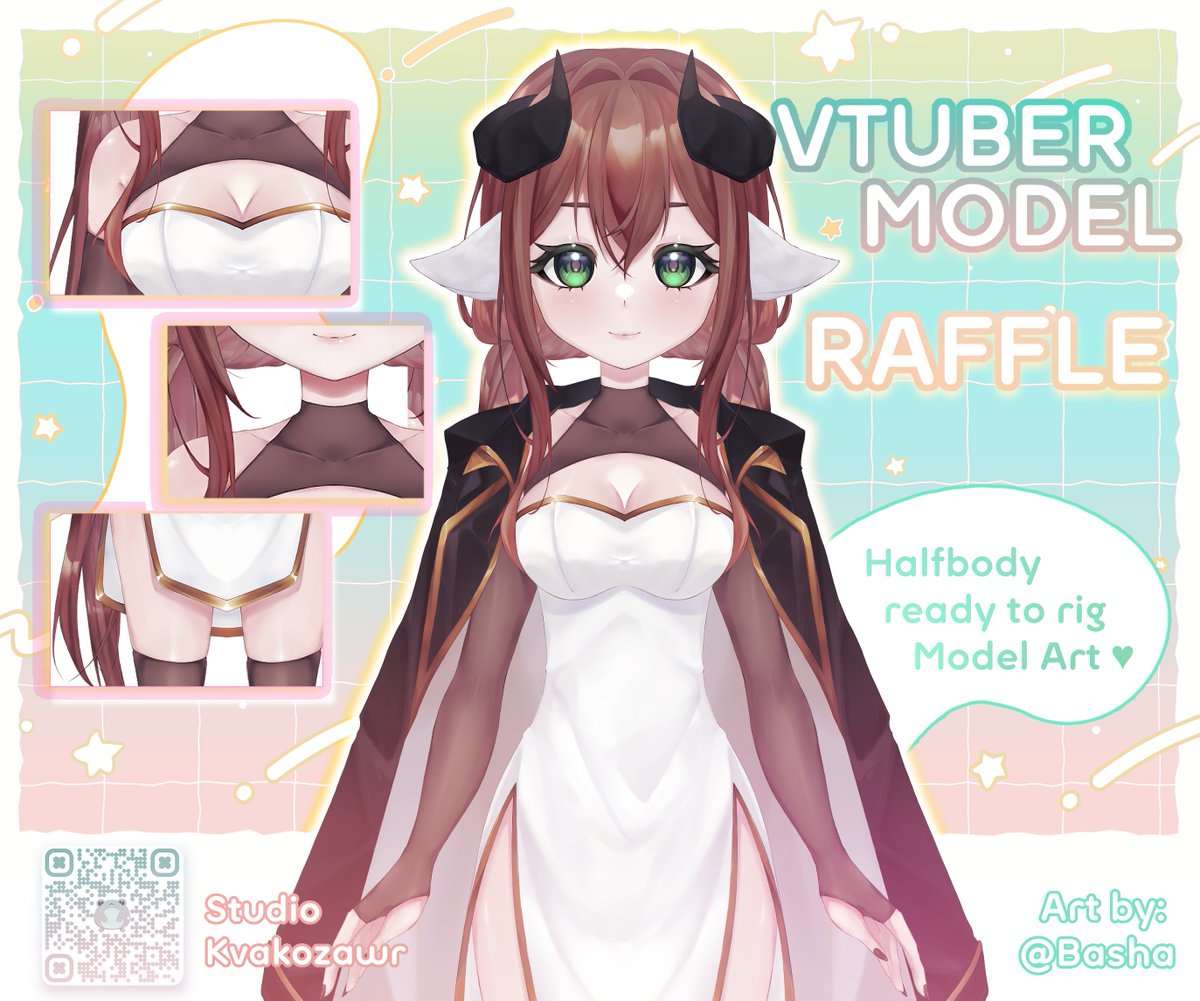 kvakozawrstudio's tweet photo. Hi all, we've decided to start another #vtuber model raffle from Basha! 

Rules:
💚 - Like, Follow, Retweet
💚 - Post your link below!
💚 - Tag a friend!

Raffle ends May 4!
#VtubersEN #models #raffle #vtuberraffle #vtubermodel https://t.co/dV8LwGWu2L