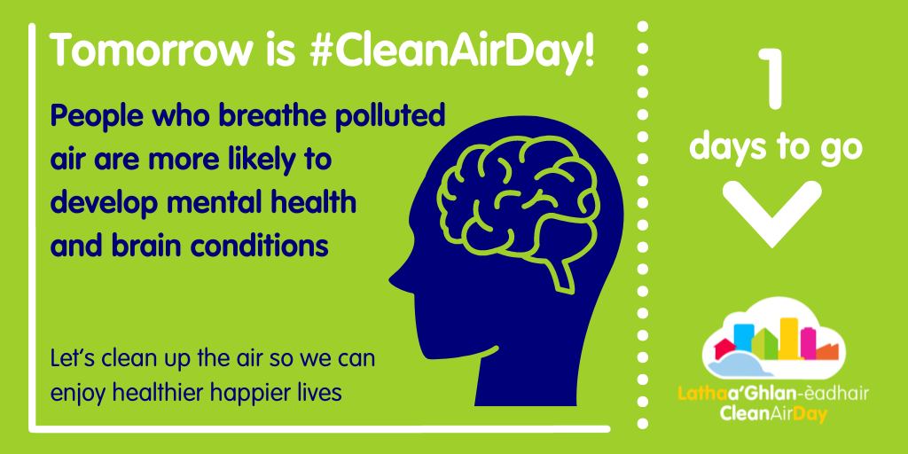 Tomorrow's #CleanAirDay theme is "Clean up our air to look after your mind".

Find out more: 

cleanairday.org.uk 

actionforcleanair.org.uk/campaigns/clea…

aberdeencity.gov.uk/events/clean-a…

For more info on sustainable &amp; active  travel, visit
sustrans.org.uk