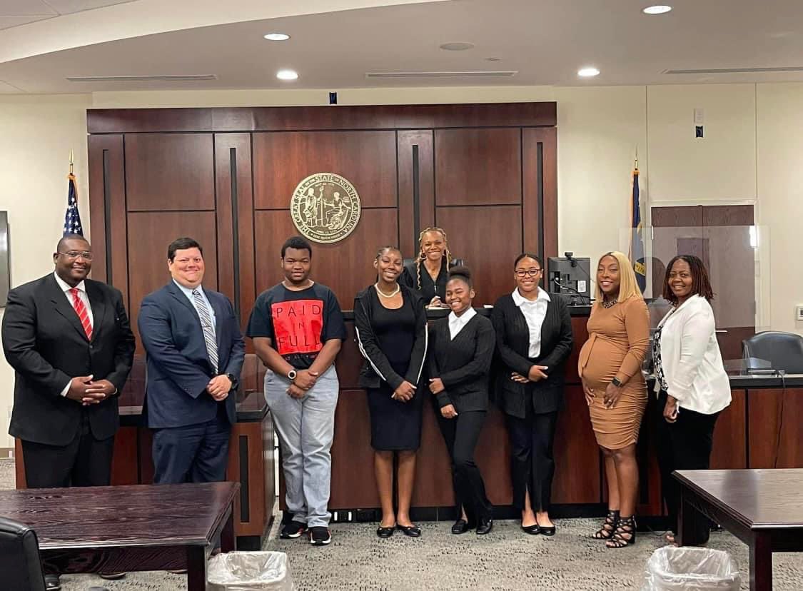 Students from the HC Teen Court program  had an opportunity today to hear from The Honorable Judge Vershenia Ballance Johnson, an assistant district attorney and a defense attorney about the roles each party plays in the court system.