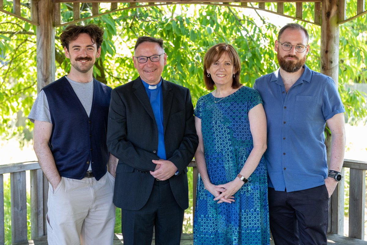 DioceseNorwich's tweet photo. .@VenBish, Bishop of Thetford designate returns to a place he knows well, Preston Primary School in Tasburgh, with his wife Sue and their sons Dan and Will who attended the school as children. https://t.co/8OYqqApikb