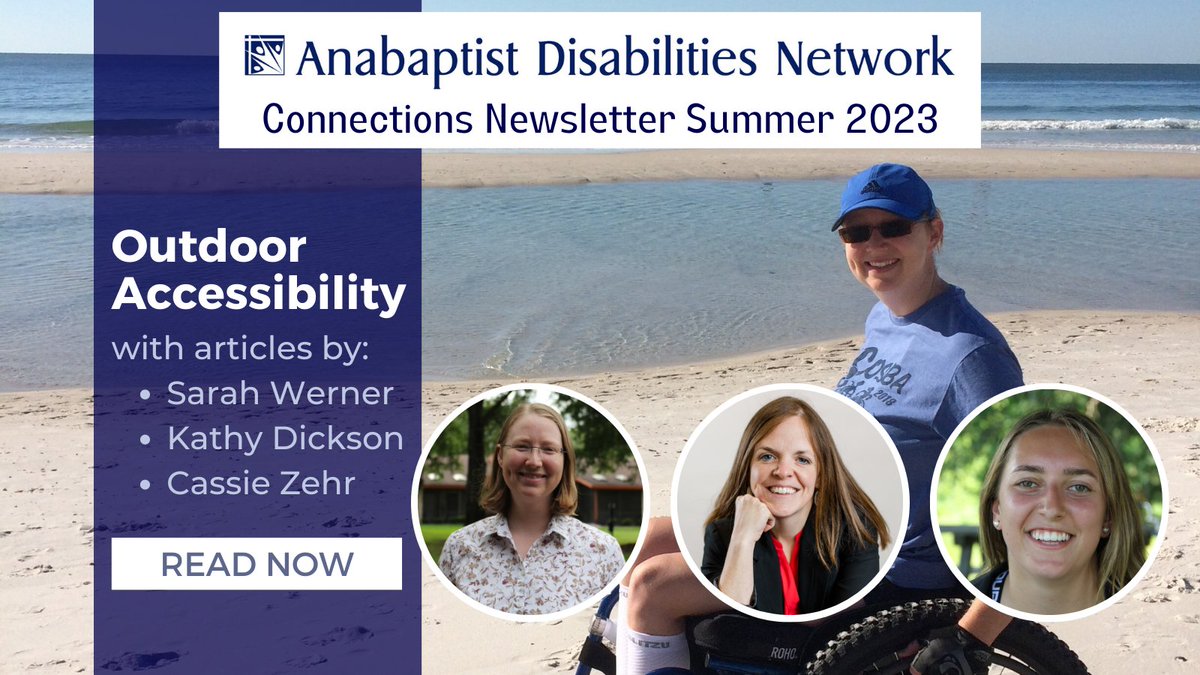 Connections Newsletter: Outdoor Accessibility - mailchi.mp/adnetonline/co…

In this issue: Connecting with God in the Natural World, Accessible Gardens, Building Community at Camp, and more.

[image id: a woman in a wheelchair at the beach, waves in the background.]