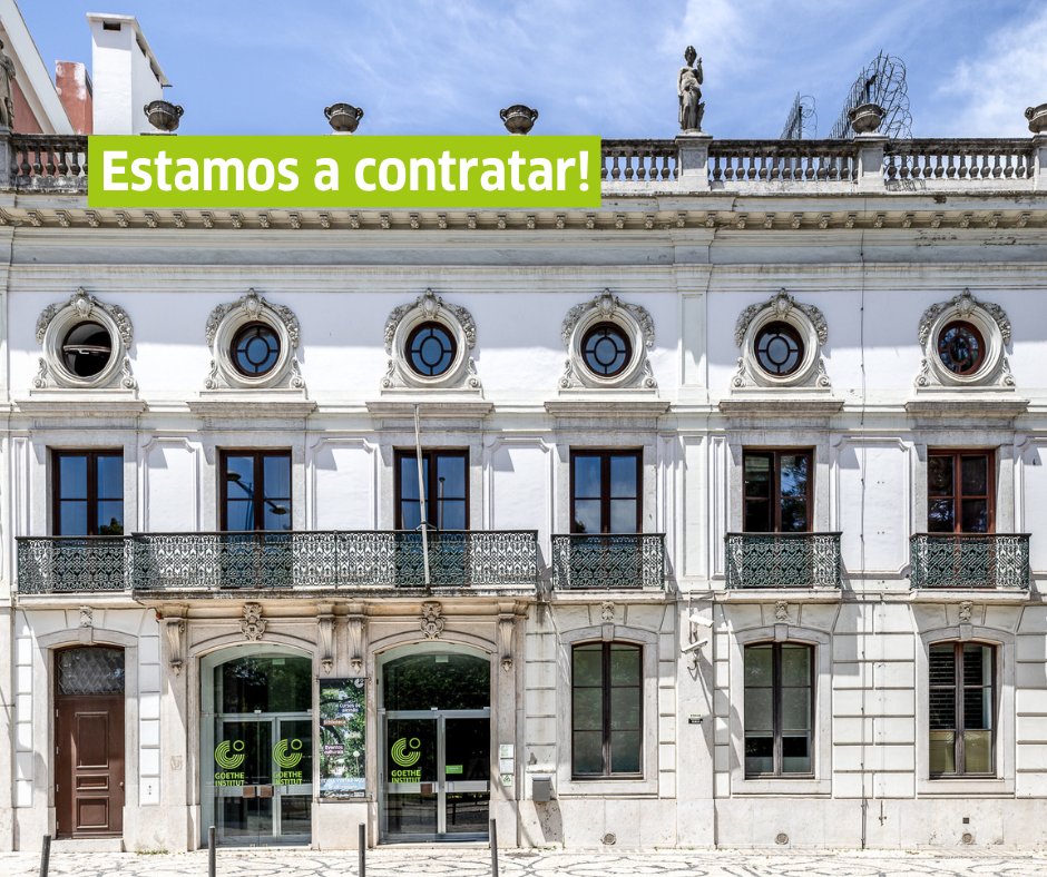 📣 O Goethe-Institut Portugal procura, para entrada imediata, uma pessoa para a secretaria de cursos em Lisboa com um horário de trabalho de 50% (19 horas por semana), contrato sem termo. Candidaturas por email até 18.06. Mais➡️t.ly/P98J
#vagaemlisboa #emprego