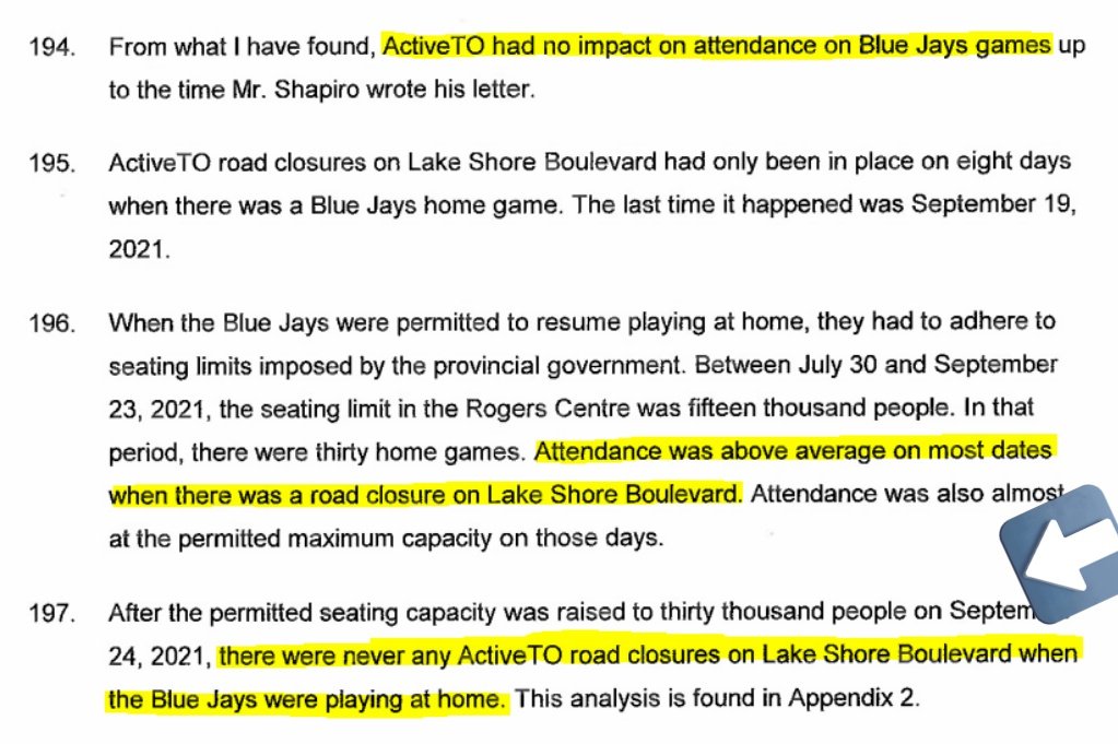 DaveLikesBikes's tweet image. The Jays/Shapiro/Grimes letter to Tory came in June of &apos;22

After the permitted seating capacity was raised...on September 24, 2021, there were never any #ActiveTO road closures on Lake Shore Blvd when the Blue Jays were playing at home