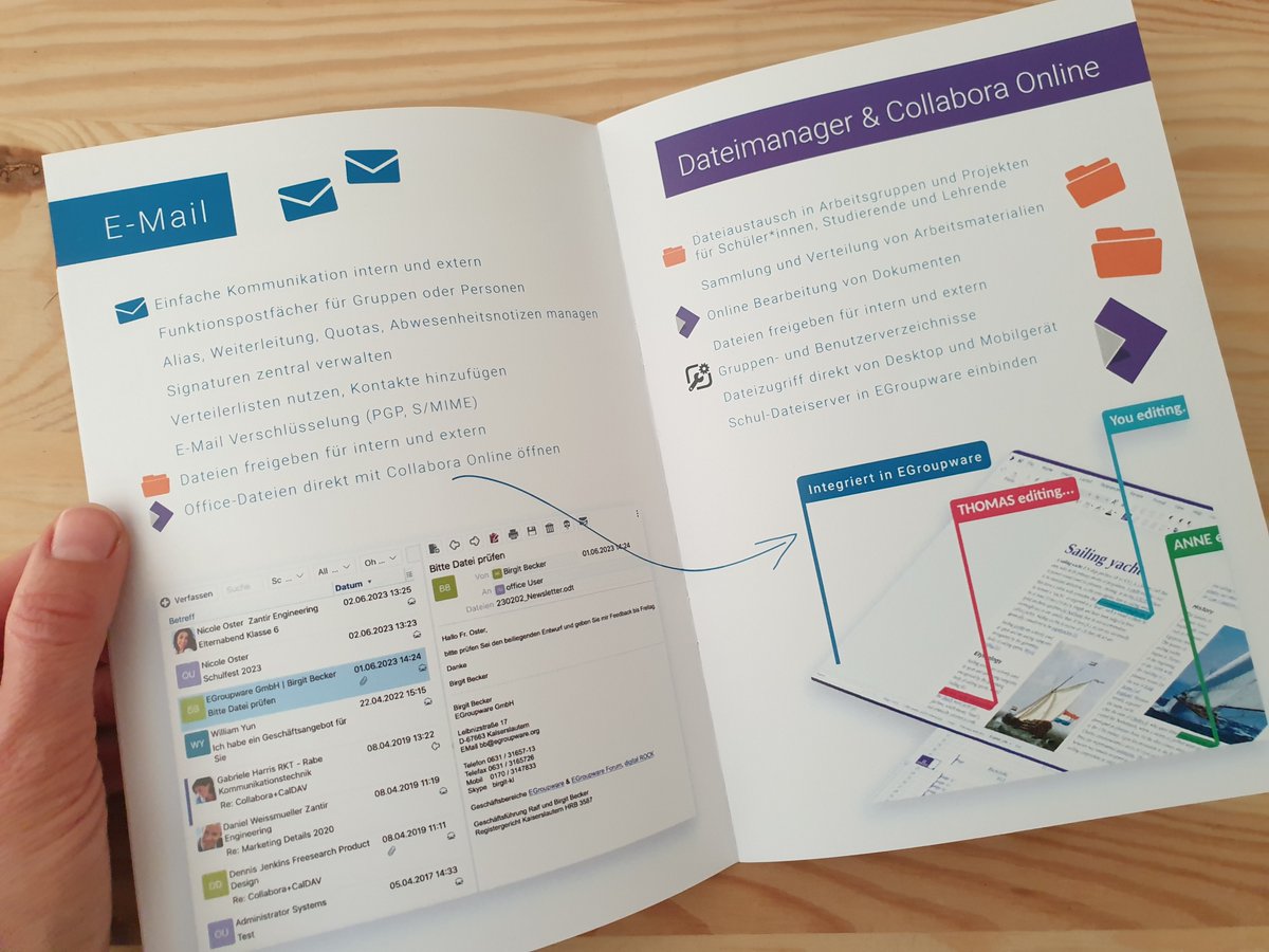 egroupware's tweet photo. Sichere Dateiverwaltung für Schulen: EGroupware #Dateimanager & #CollaboraOnline
📂 Dateiaustausch in Arbeitsgruppen & Projekten
📝 Sammlung & Verteilung von Arbeitsmaterialien
✏ Online Dokumenten-Bearbeitung
⬆ Dateien freigeben intern & extern
@CollaboraOffice #SchuleDigital https://t.co/7SwC5WxpSo