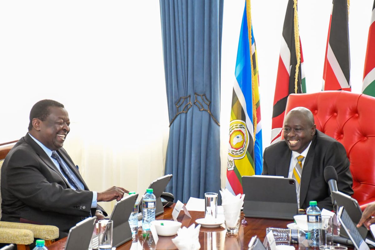 rigathi's tweet photo. Monitoring and evaluation is essential in the strategic implementation of development plans.

Today, I chaired a Cabinet Commitee meeting at the Official Residence in Karen, Nairobi, to assess the progress of various  decisions at Ministry and inter-Ministry levels in line with the Kenya Kwanza Plan. 

We have sustained these  consultations to help us flag issues of priority and gaps for timely interventions.

We are making good progress in rebuilding our nation to economic prosperity.