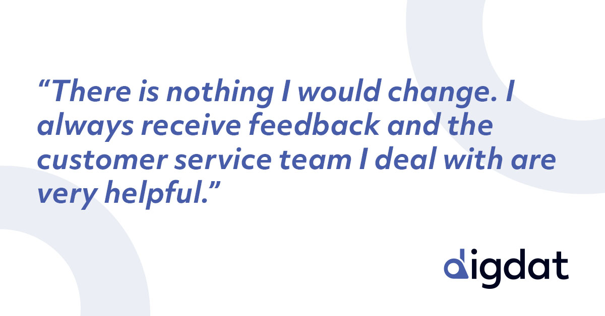 Our customer service team have over 35 years of knowledge and experience of digdat between them. They consistently receive positive feedback from our users - a testament to the hard work they put in.

#customerexperience #customerservice #customerfeedback