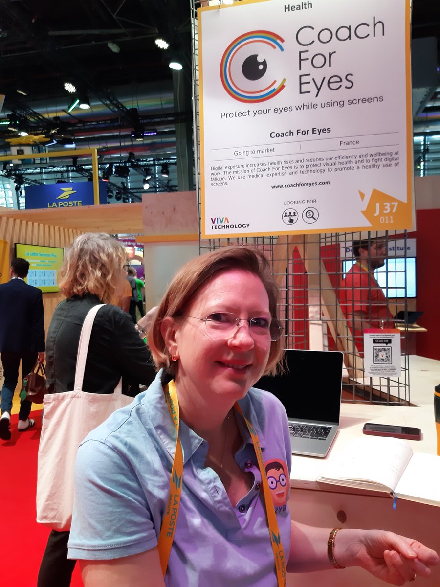 Martine Le Jossec 🎈 #Communication #FeelGood 🙏🏼 (@loutro1990) on Twitter photo Sur le stand <a href="/GroupeLaPoste/">La Poste Groupe</a>
Je vous conseille notamment la startup <a href="/CoachForEyes/">Coach For Eyes</a> ou comment conseiller les entreprises pour préserver la santé des yeux face aux écrans d'ordinateurs !
👉 conseil de Cecile Robert : faire au moins 1 pause d'une minute par heure
#VivaTech Sur le stand <a href="/GroupeLaPoste/">La Poste Groupe</a>
Je vous conseille notamment la startup <a href="/CoachForEyes/">Coach For Eyes</a> ou comment conseiller les entreprises pour préserver la santé des yeux face aux écrans d'ordinateurs !
👉 conseil de Cecile Robert : faire au moins 1 pause d'une minute par heure
#VivaTech