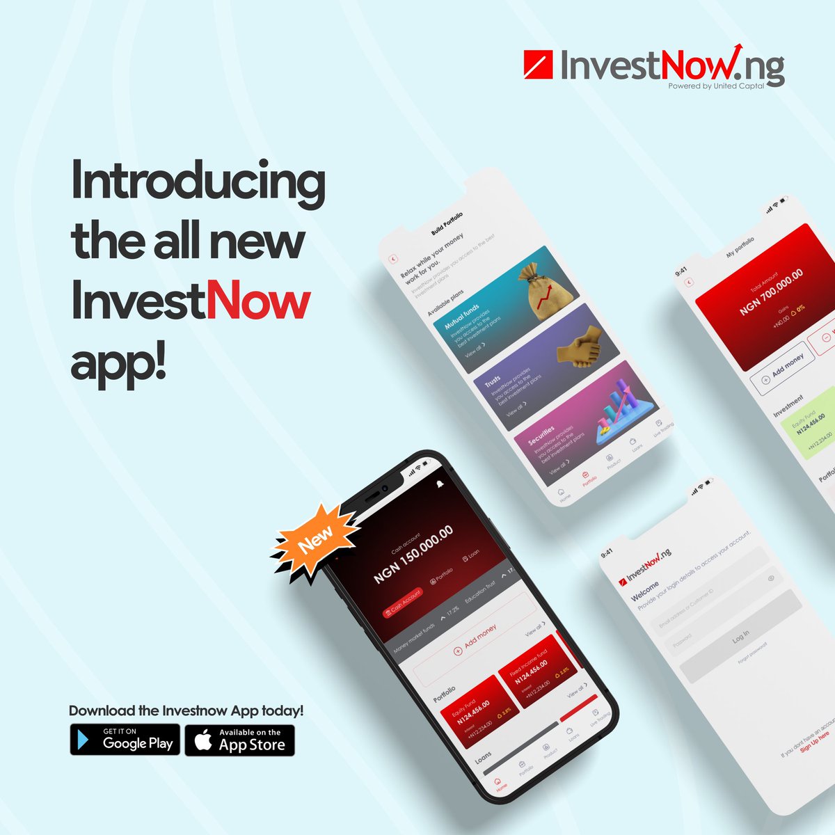 You asked and we listened!

Yes! InvestNow has a new & improved look and feel to make your investing experience even better.

To access the new InvestNow app, simply uninstall the old mobile app and download the new version on the iOS App Store and Google Play Store by searching…
