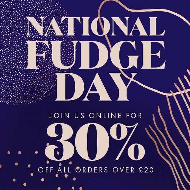 Guess what? It's almost time to celebrate the most important day of the year – National Fudge Day! And we couldn't be more excited 🎊 Unlock the sweetness with your very own special secret code: NFD23GOLD, valid until midnight Friday 16th June!* 🎉🍬 #NationalFudgeDay