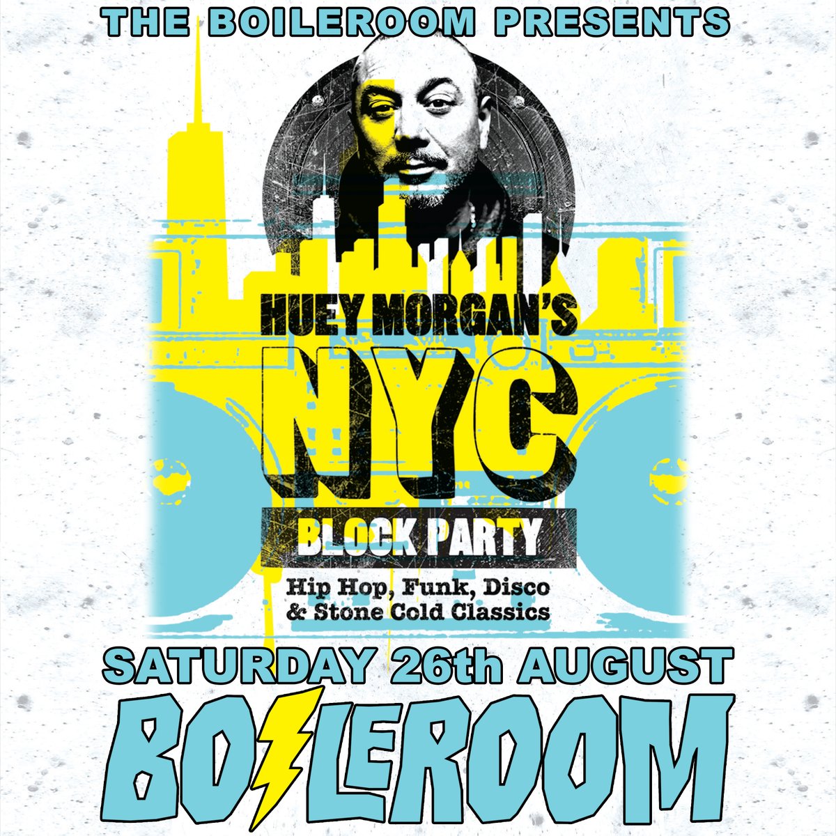 OfficialHuey's tweet image. Yo! The block party is coming to @BOILEROOM on Saturday, 26th of August

I'll be dropping some of the freshest and dopest hits, it's gonna be H.O.T.

Don't miss it, see you all there!

Tickets: seetickets.com/event/huey-mor…