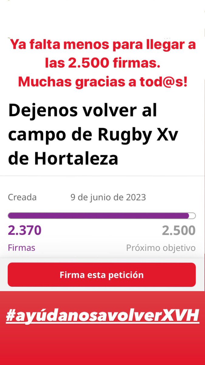 xvhortaleza's tweet photo. Nos faltan muy pocas firmas, queremos volver a nuestro campo, nos ayudas?

Aquí les dejamos el enlace para que firmen y compartan en redes sociales!

https://t.co/AM0sZjnueH

Muchas gracias por ayudarnos!
🇲🇱🤗🇲🇱

#ayúdanosavolverXVH https://t.co/UYYJ8C9kJx