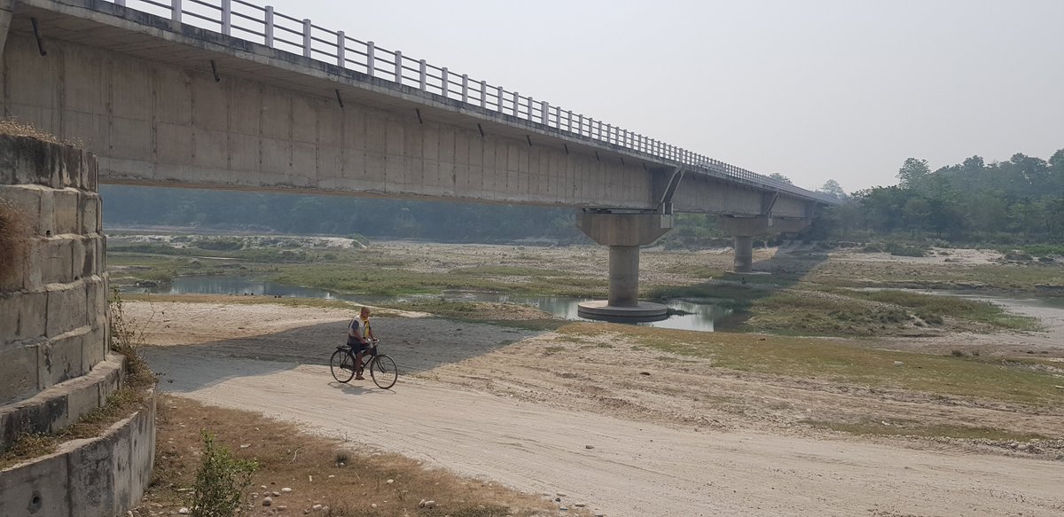 Kothiaghat Bridge, Karnali River is in a true sense a #wildlifefriendly infrastructure. Whether it was purposely built or not but the design is certainly wildlife movement friendly. Highway sections that pass important wildlife corridors should follow this design all over Nepal!