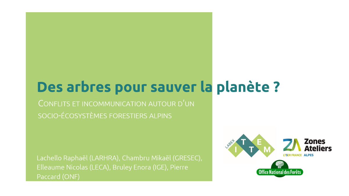 📍 À #Rouen ce matin, @RaphaelLachello a présenté les premiers résultats de nos travaux de recherche #DFCMgre conduits en #Maurienne sur la 🌳 avec le @LabexITTEM ➡️ Colloque @univrouen @PnrBSN 'Forêts récréatives : gouvernance, territoires de vie et transition écologique'