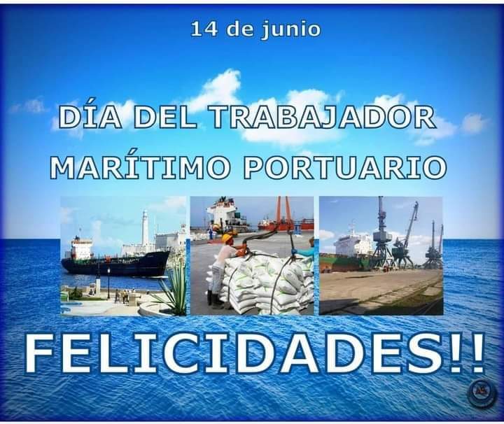 Felicidades para todos aquellos que hacen posible el traslado de cargas por la vía marítima.#Cuba,#Artemisa.