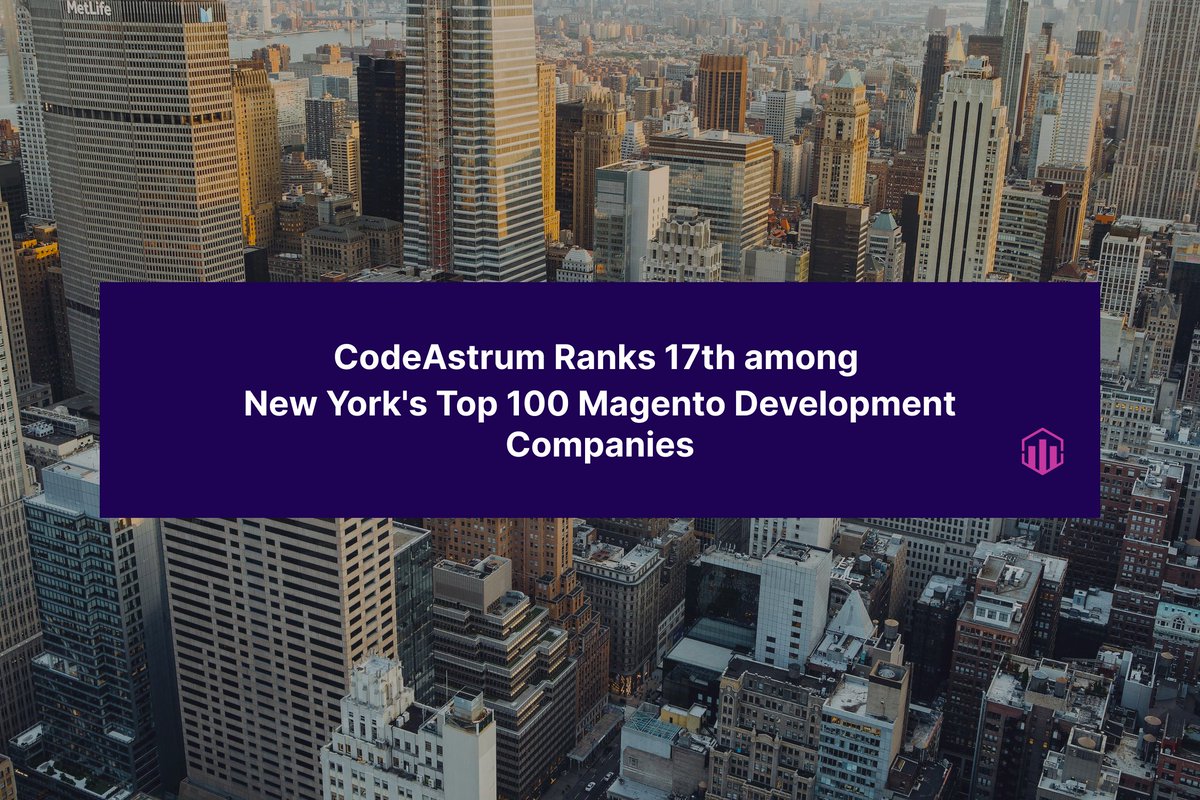 codeAstrum's tweet image. Exciting News! 🎉
@codeAstrum has proudly secured the 17th spot among New York's Top 100 Magento Development Companies by The Manifest!
Link to the list 👉 themanifest.com/web-developmen…
Read more 👉 codeastrum.com/blog/codeastru…
#CodeAstrum #Top100Companies #Magento #Magento2