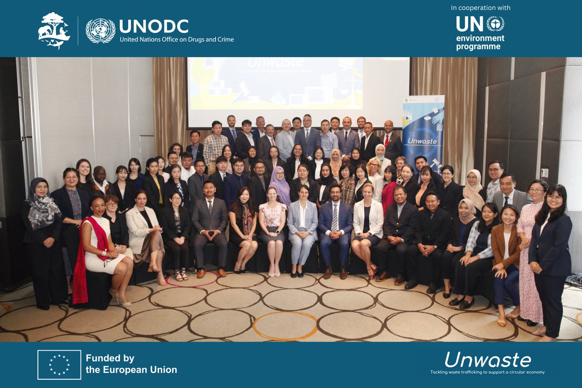 UNODC_ENV's tweet photo. Today in Bangkok 🇹🇭 @UNODC_SEAP kicked-off the 1st #Unwaste regional meeting organized jointly with @UNEP_AsiaPac, connecting experts from #SoutheastAsia to discuss the latest trends in waste trafficking in the region 🤝

#endENVcrime https://t.co/IAkmUtrzYj