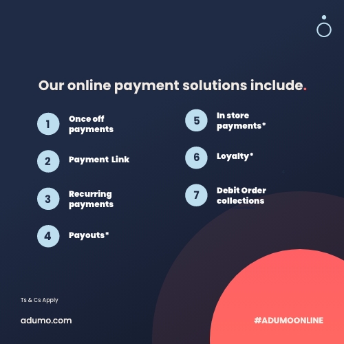 adumo_group's tweet image. Make every online purchase a breeze with our seamless and secure payment solutions!

Visit adumo.com/payment-gateway or contact us at 0861111665/sales@adumo.com for more info.

#adumoonline #paymentgatewaysolutions #adumopayments #integratedpayments #alternativepayments