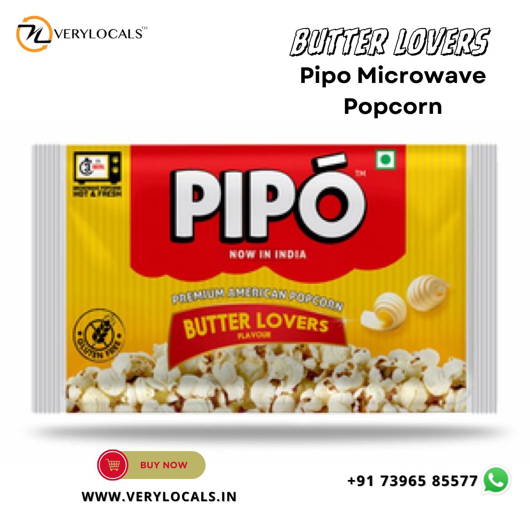 Microwave popcorn as become a staple snack for movie nights, parties, and qick cravings. One such popular option that stands out is Pipo Microwave Popcorn Butter Lovers 90g.
bitly.ws/AQ9P
verylocals.in

#PipoPopcorn#ButterLover#ecommerce#verylocalsworld#usa#uk